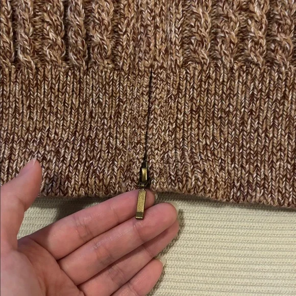 Wool Blend Cable Knit Sweater-S - Picture 3 of 14